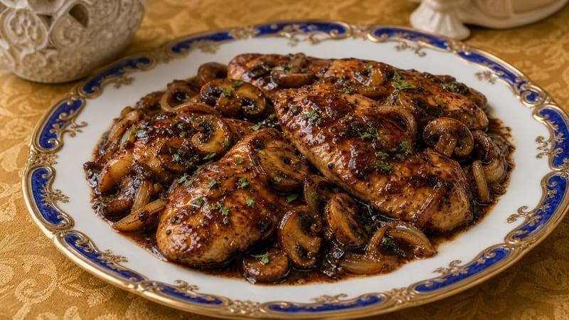 Balsamic Chicken and Mushrooms