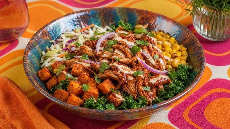 BBQ Chicken Sweet Potato Bowls