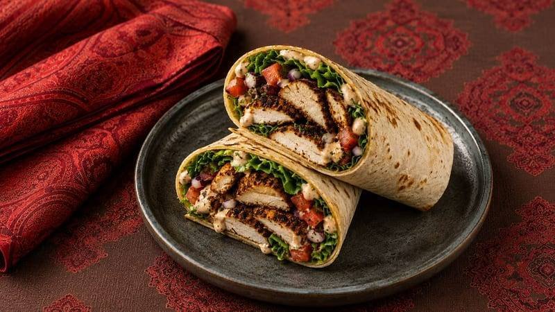 Blackened Chicken Caesar Wraps