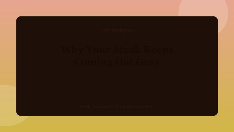 A well-seared steak with a dark brown crust resting on a wooden board