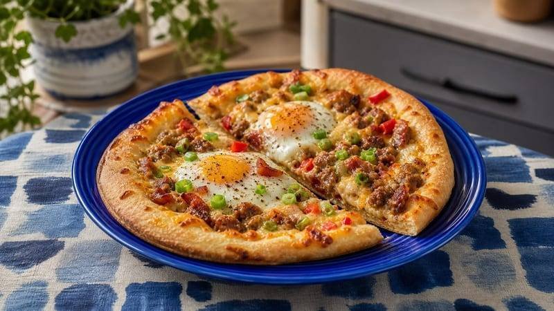 Breakfast Pizza with Eggs