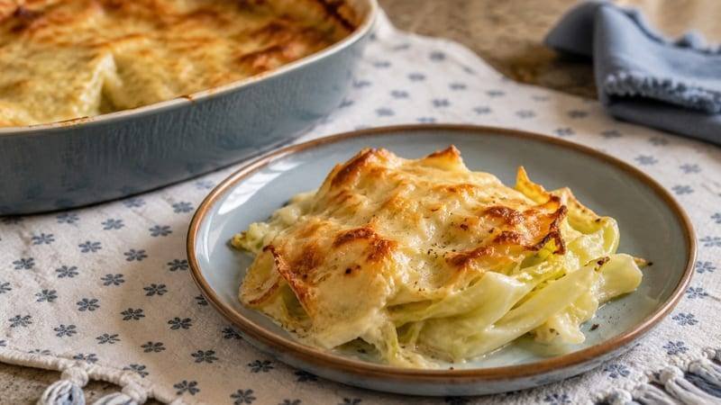 Cabbage Gratin with Gruyere