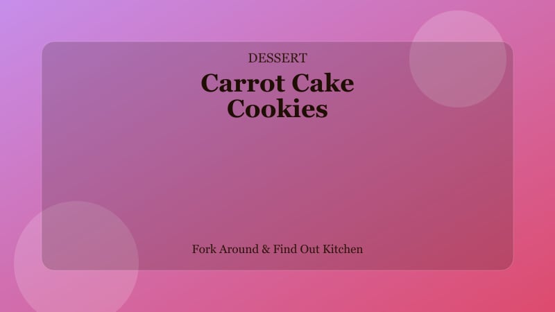 Carrot Cake Cookies