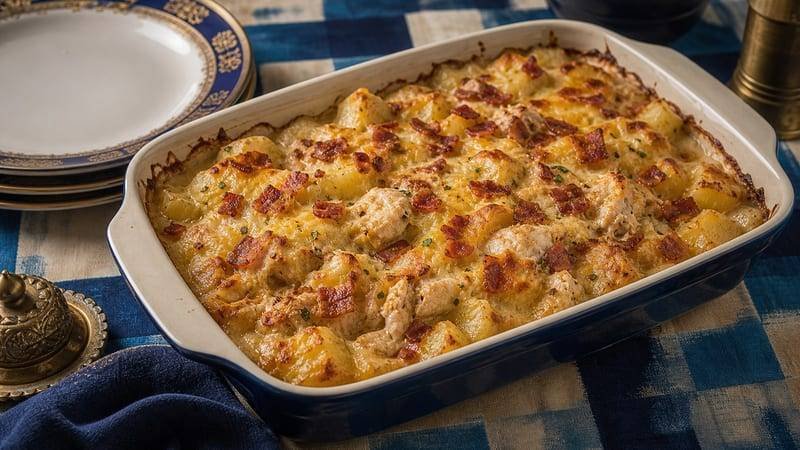 Chicken Bacon Ranch Potato Bake