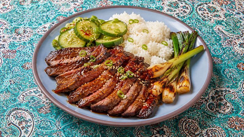 Gochujang Pear Glazed Flank Steak