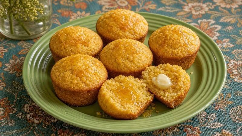 Honey Butter Cornbread Muffins