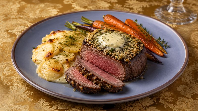 Horseradish Herb Crusted Filet Mignon