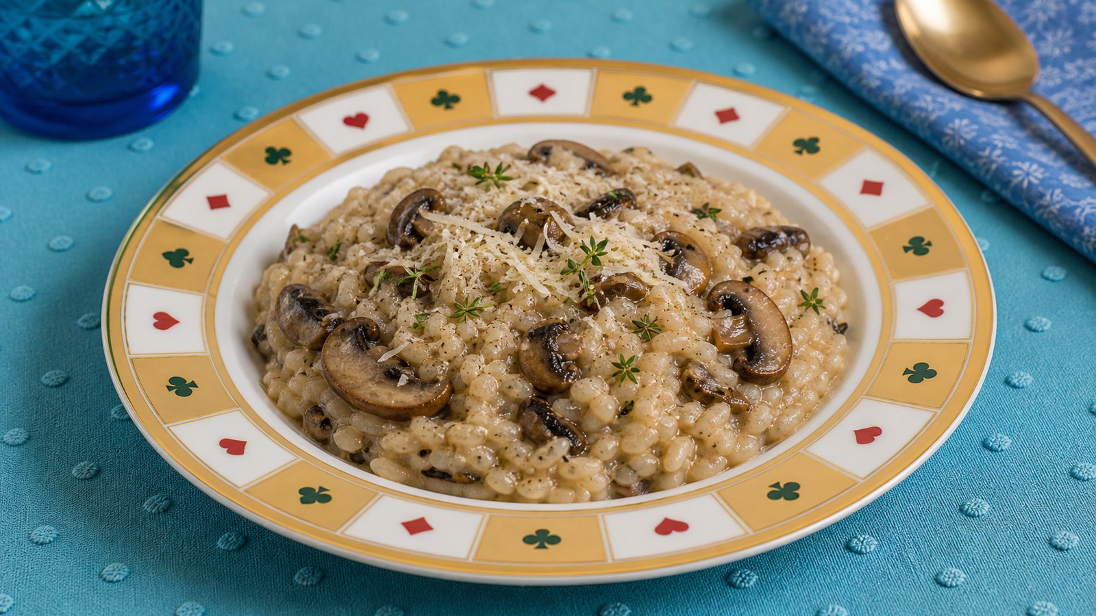 Instant Pot Mushroom Risotto finished and ready to serve