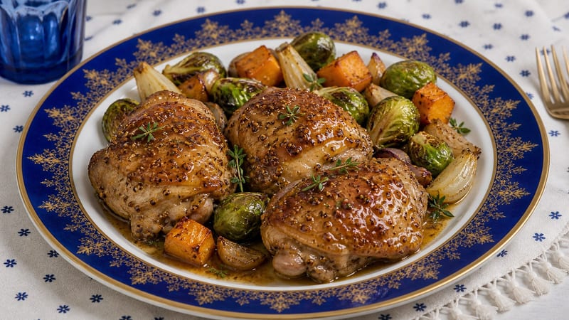 Maple Dijon Chicken Thighs