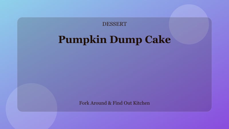 Pumpkin Dump Cake