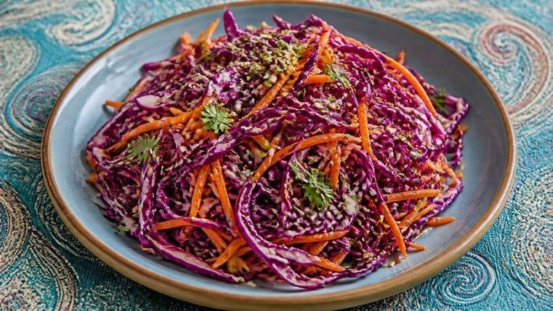 Red Cabbage and Carrot Slaw