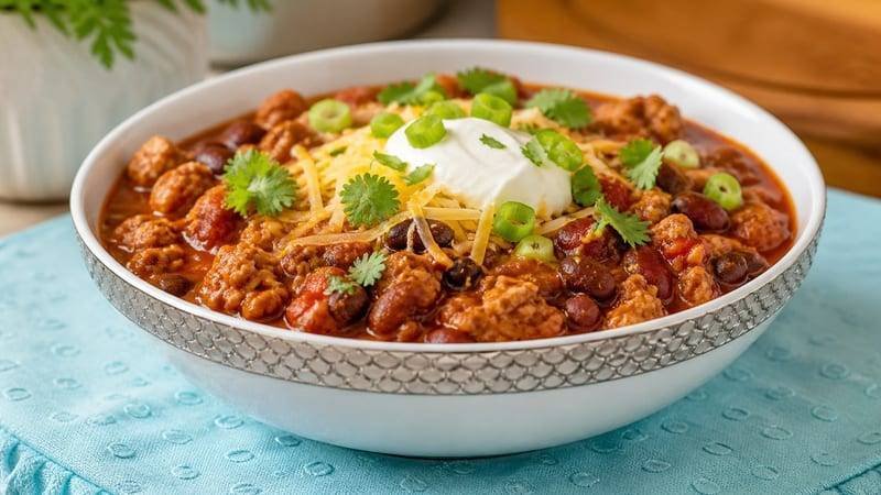 Slow Cooker Turkey Chili