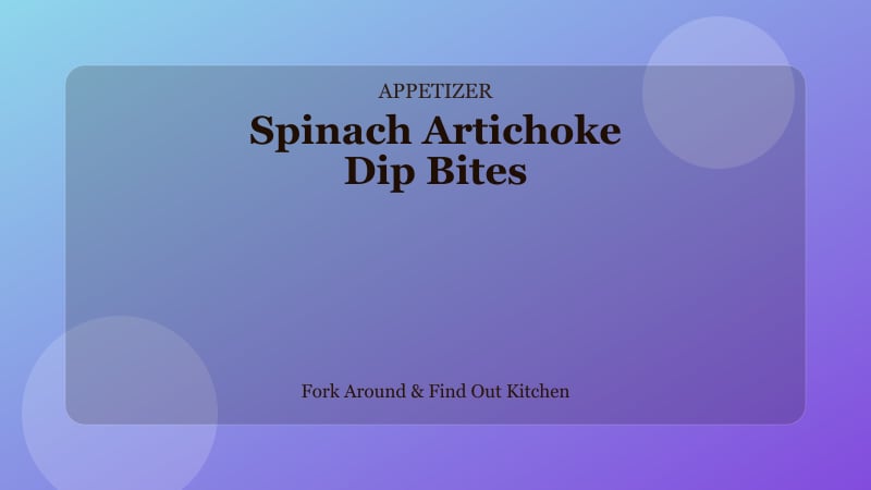 Spinach Artichoke Dip Bites