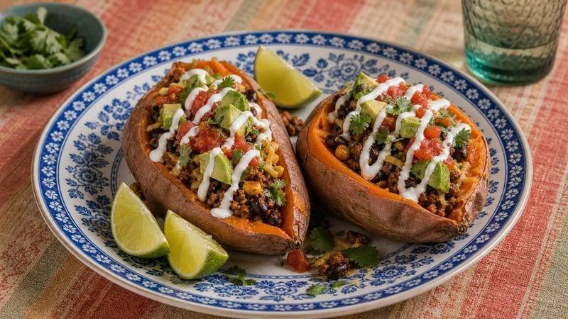 Taco Stuffed Sweet Potatoes