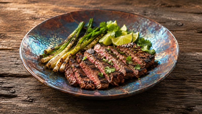The Best Carne Asada with Citrus-Garlic Marinade finished and ready to serve
